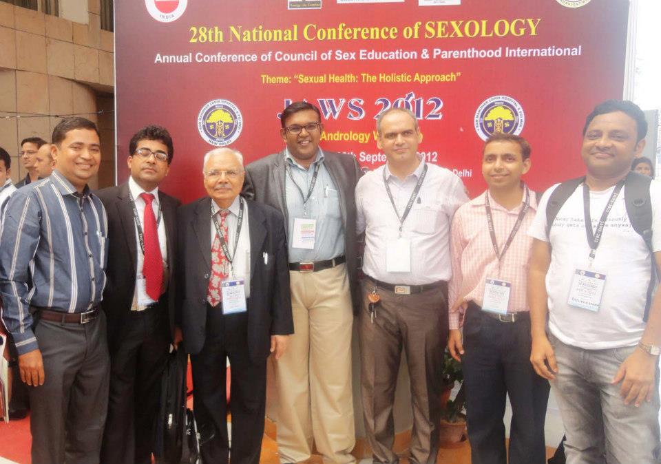 Dr. Chakravarthy with colleagues at 28th National Conference of Sexology